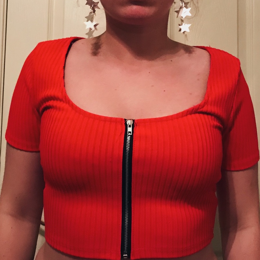 Red Forever 21 crop top